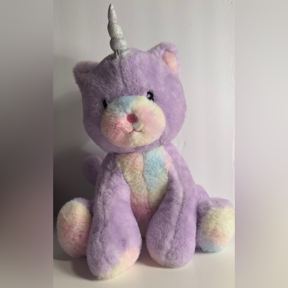 FAO Schwarz Other - FAO Schwarz Glow Brights Kittycorn Plush Lights Sounds Purple Unicorn Cat Purrs